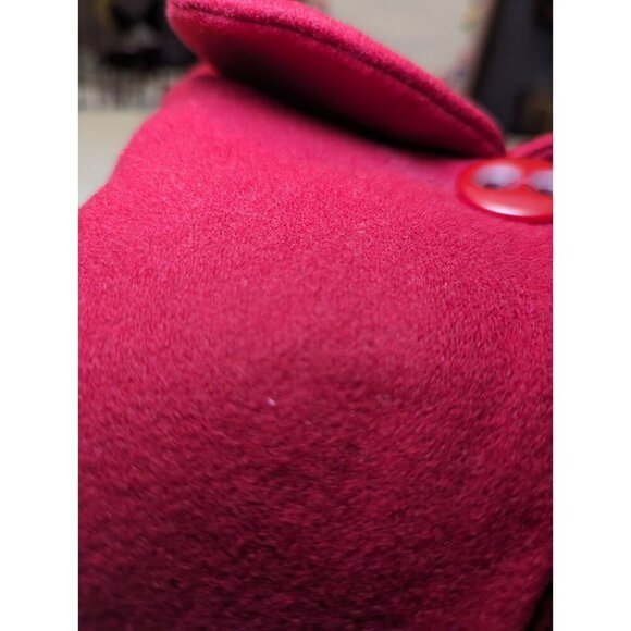 Women's Short red coat jacket Wool Blend Size Small Business Casual Pockets - Picture 12 of 13